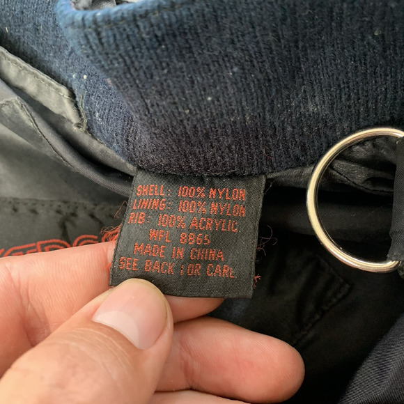 VTG 80s CBS Sports Daytona Upstream Racing Division Black Bomber Jacket Medium - Picture 8 of 15